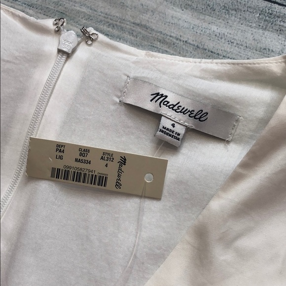 NWT Madewell Tie Front Crepe Fit Flare Mini Dress - Picture 10 of 12